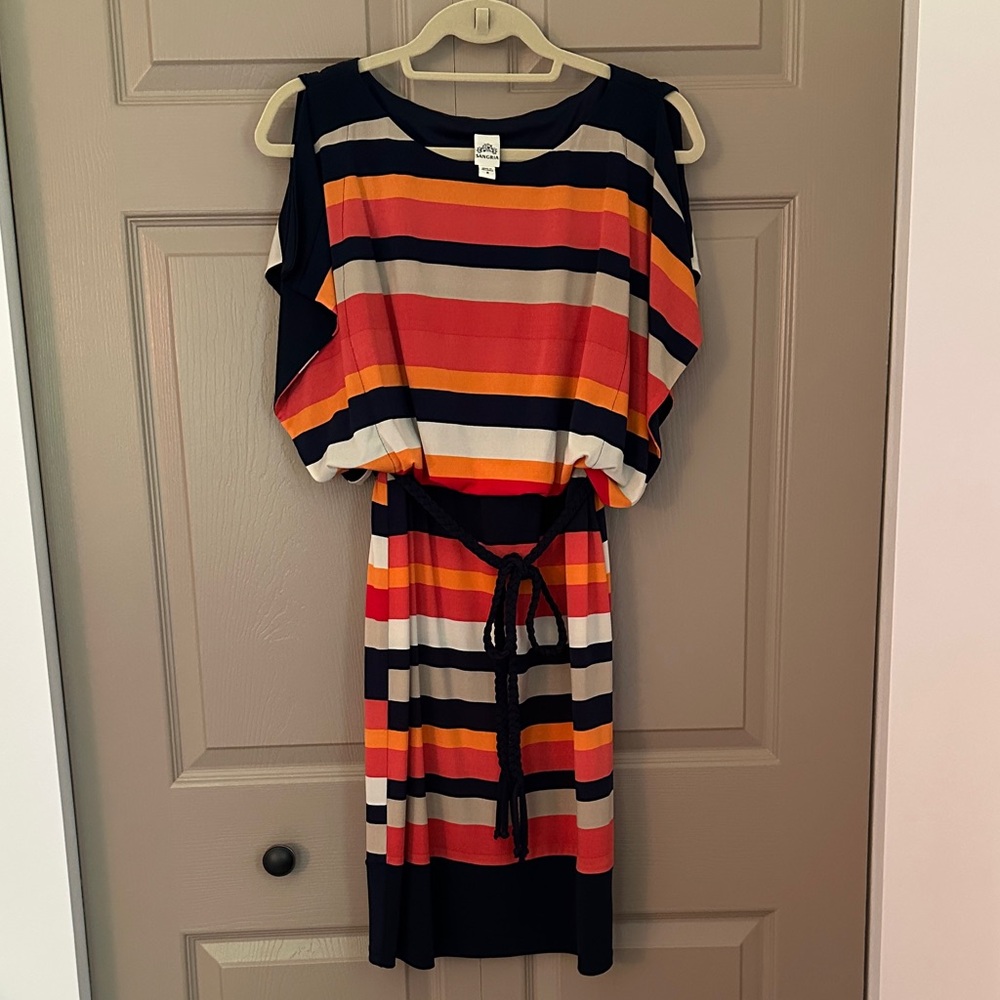 Signature by Sangria Colorful Striped Dress